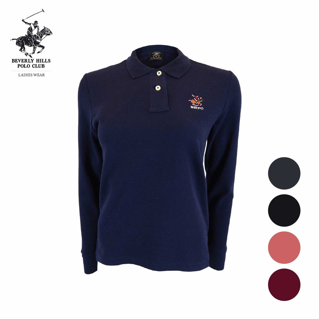 BHPC Women Polo Long Sleeve Shirt - The Pink Apparel Company