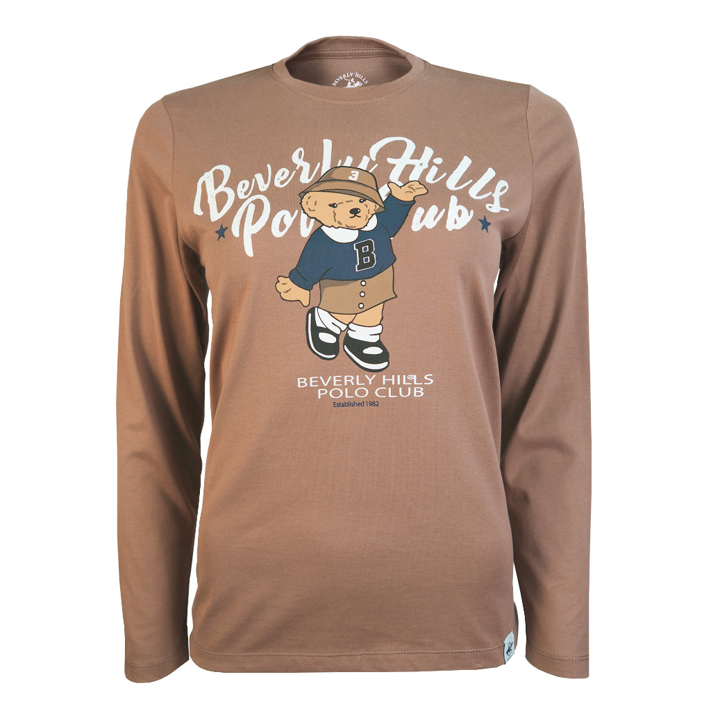 BHPC Women Cotton Jersey Graphic Long Sleeves Bear Collection - The Pink Apparel Company