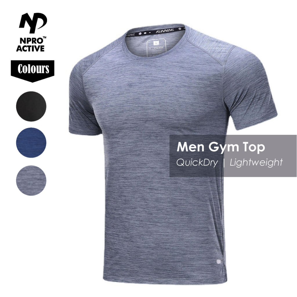 NPRO™ Men Quick Drying Breathable Short Sleeve Top | Running T-shirt Basketball Fitness Training Jogging Sports Gym Tops - The Pink Apparel Company