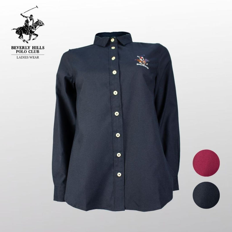 BHPC BHS01355 Women Long Sleeve Woven Shirt | Premium Cotton Office Casual Blouse S-2XL